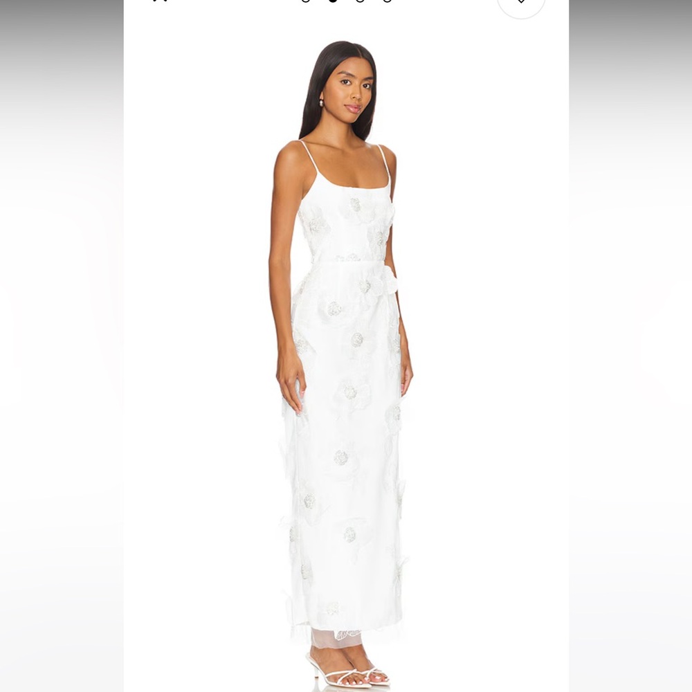 REVOLVE White Floral Maxi Dress